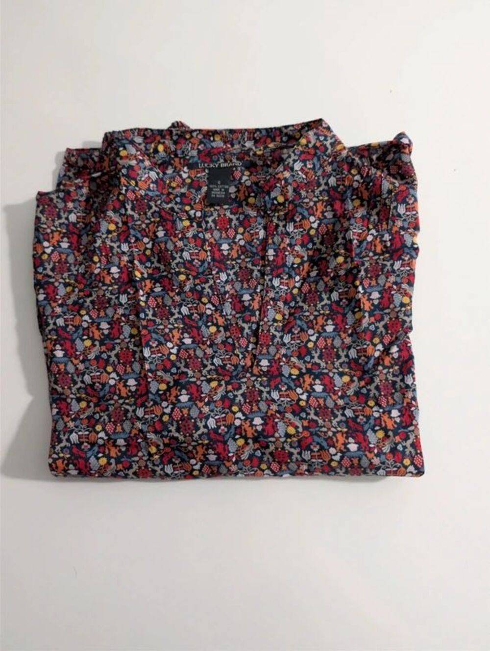 Lucky brand cotton tunic shirt women's small